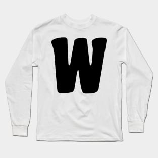 Letter W Long Sleeve T-Shirt